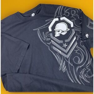 Vintage Y2K Metal Mulisha T-Shirt AOP Grunge‎ Distressed Skate Soldier Men 2XL